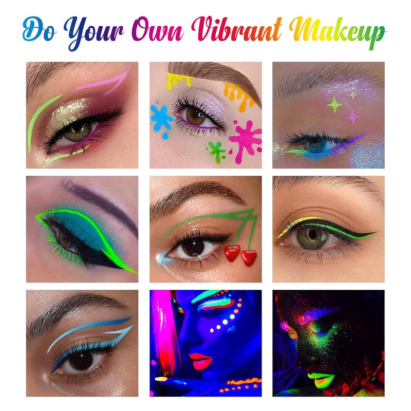 Colorful Matte UV Neon Liquid Eyeliner Set - 8 Waterproof Pens