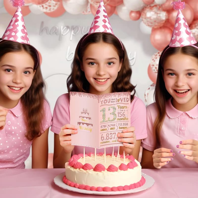13th Birthday Card for Girls - Sweet Designs for Daughters & Niece