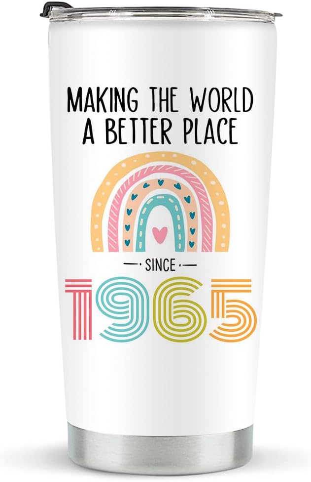 60th Birthday Tumblers for Women - 20 oz Stainless Steel