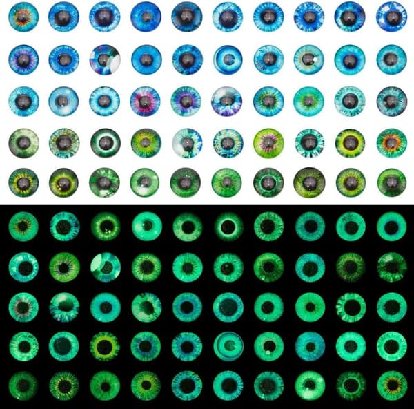 Luminous Animal Eye Glass Cabochons - 100PCS for Jewelry Making