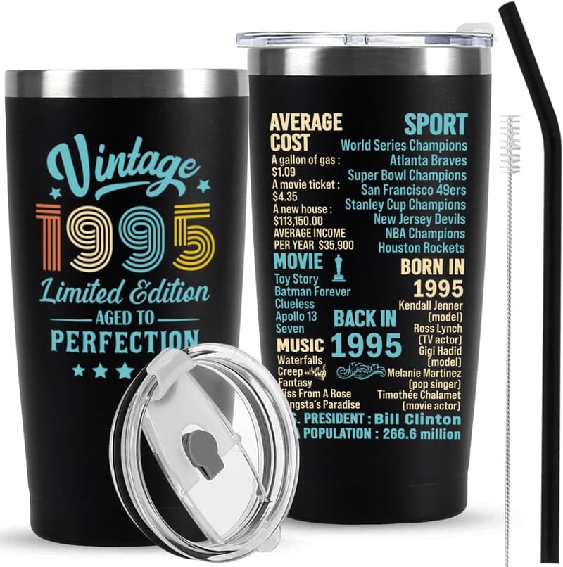 30th Birthday Tumbler Cup Gift for Men and Women