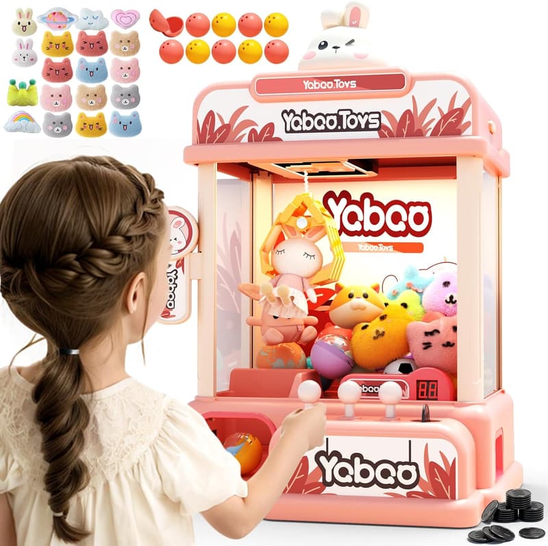 Claw Machine Toy with Sound & Light for Girls Ages 3-8