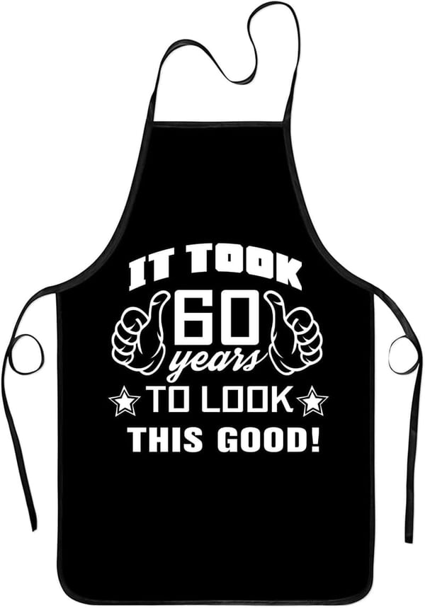 Birthday Apron Gift for Men - Kitchen Chef Apron with 2 Pockets