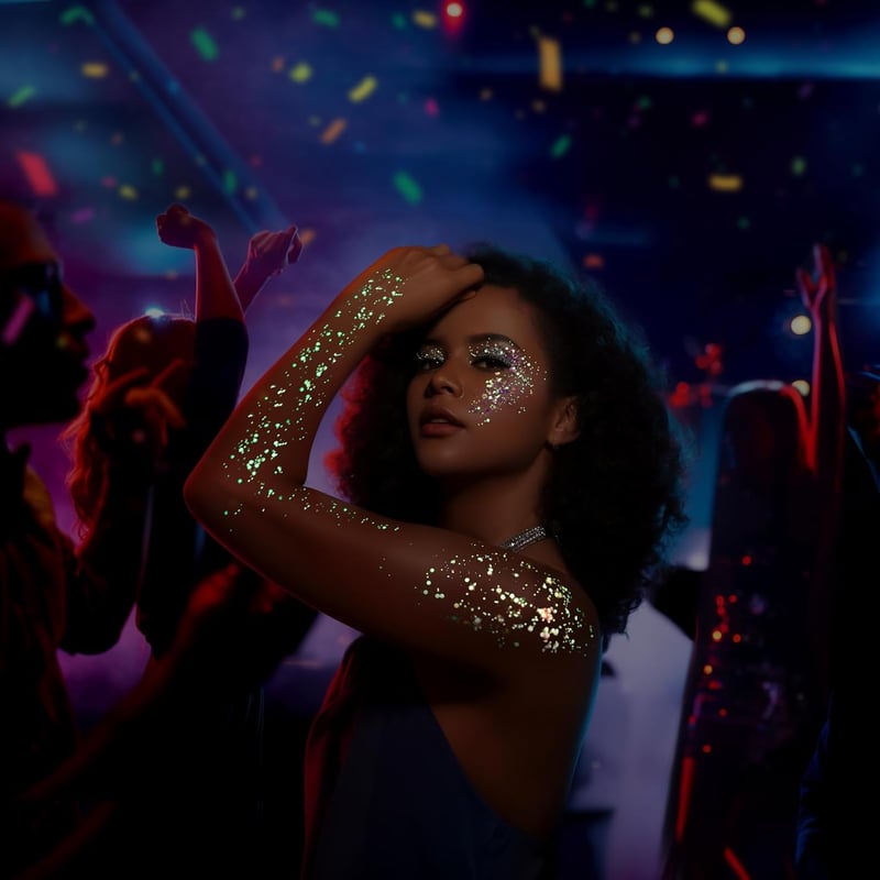 Glow-in-the-Dark Glitter Gel Set for Raves & Festivals