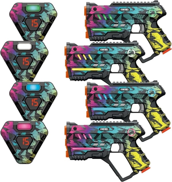 Laser Tag Set of 4 - Fun Indoor & Outdoor Game for Kids 8+