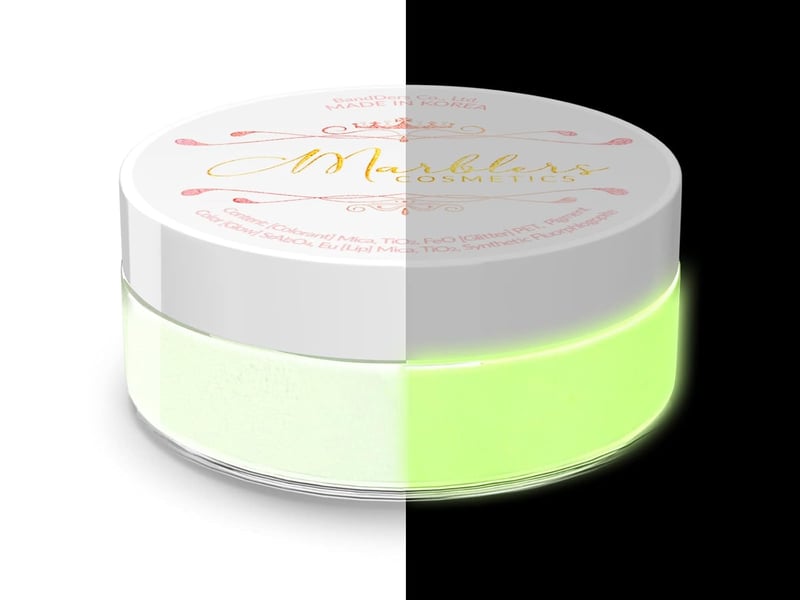 Glow-in-the-Dark Cosmetic Powder for Festivals & Parties - 0.28oz