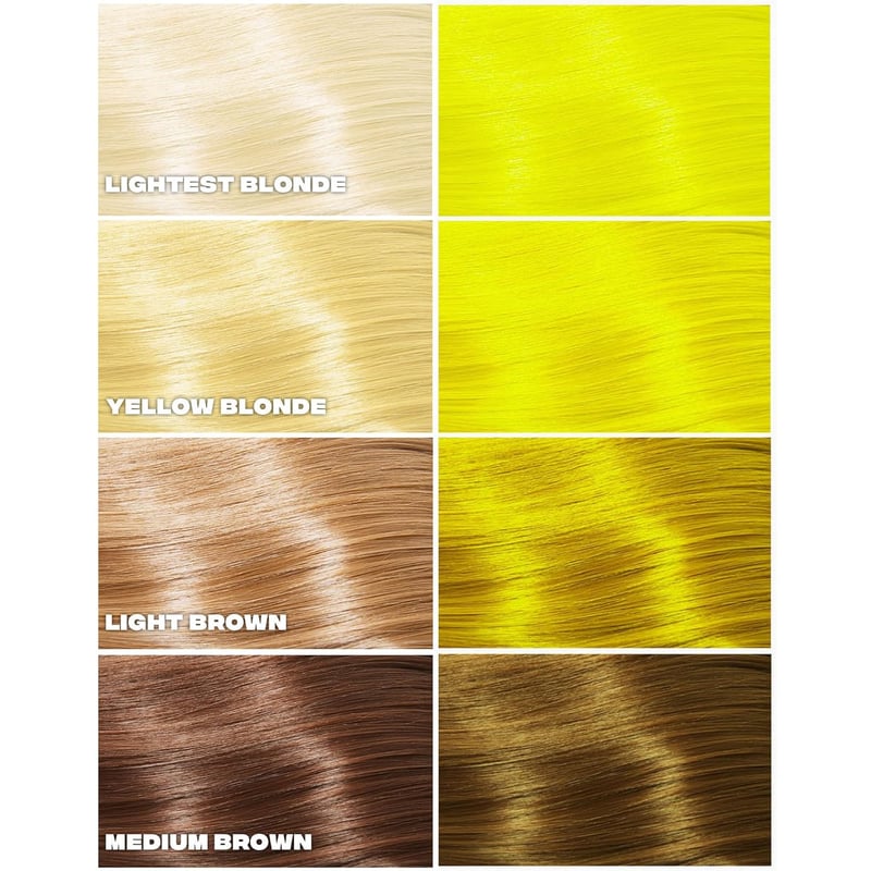 Glow On Yellow Semi-Permanent Hair Color - UV Protective, Vegan