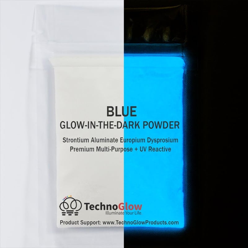 UV Reactive Blue Glow Powder - 10g Pigment for Crafts