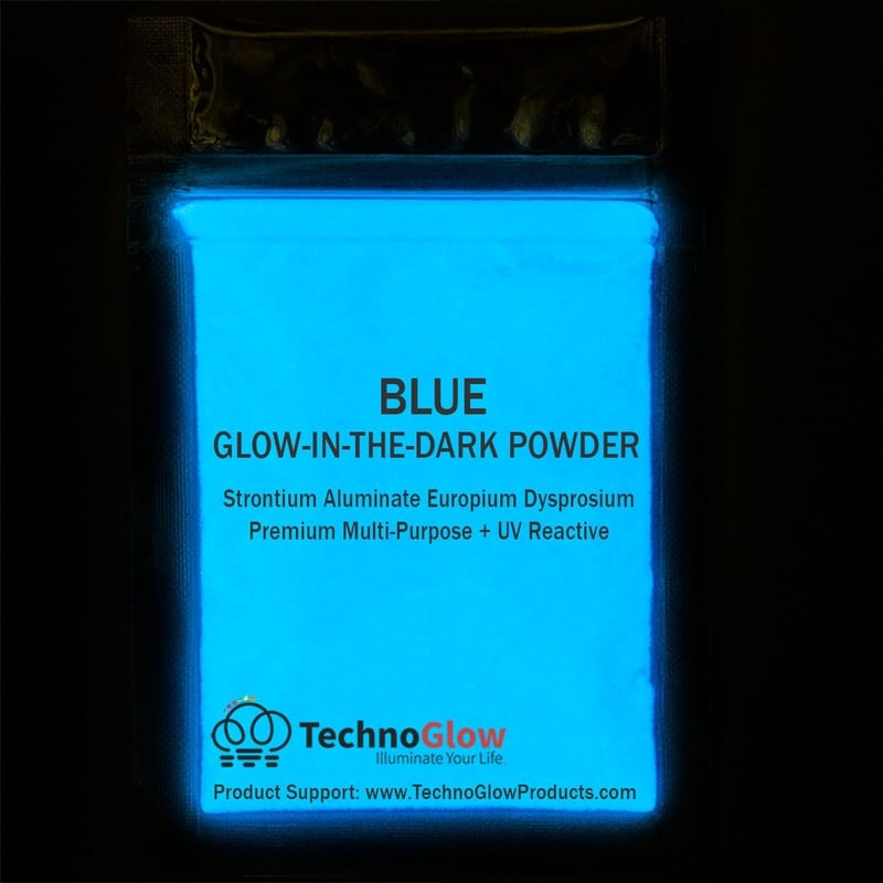 UV Reactive Blue Glow Powder - 10g Pigment for Crafts