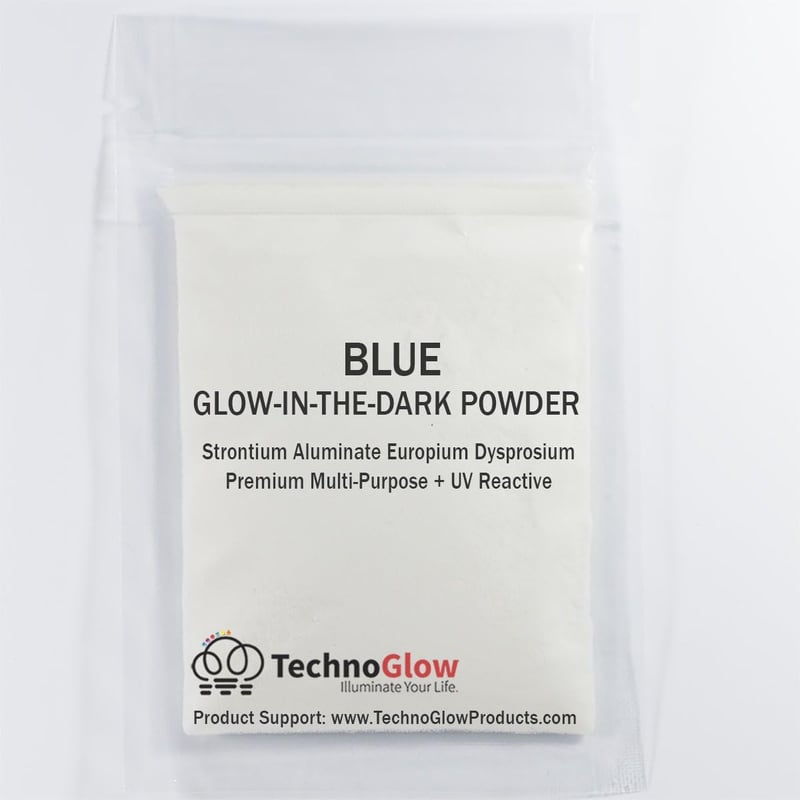 UV Reactive Blue Glow Powder - 10g Pigment for Crafts