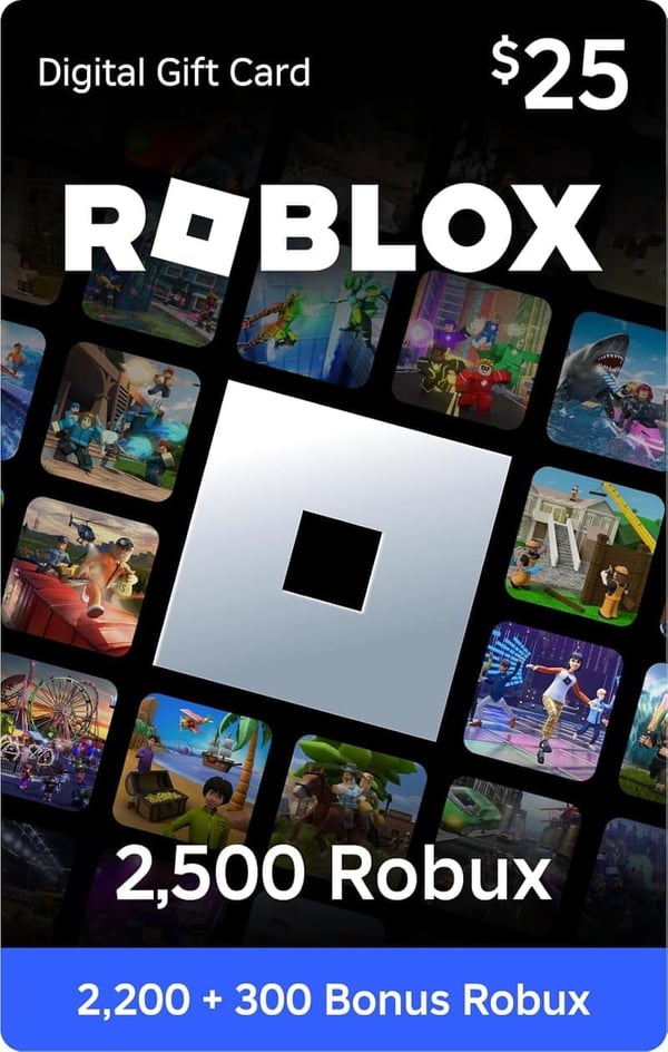 Roblox Gift Card - 2,500 Robux with Exclusive Virtual Item