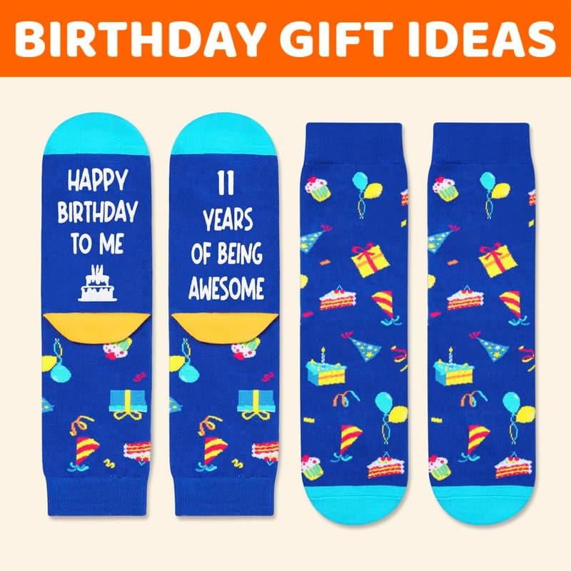 11th Birthday Gift - Fun Socks for Kids