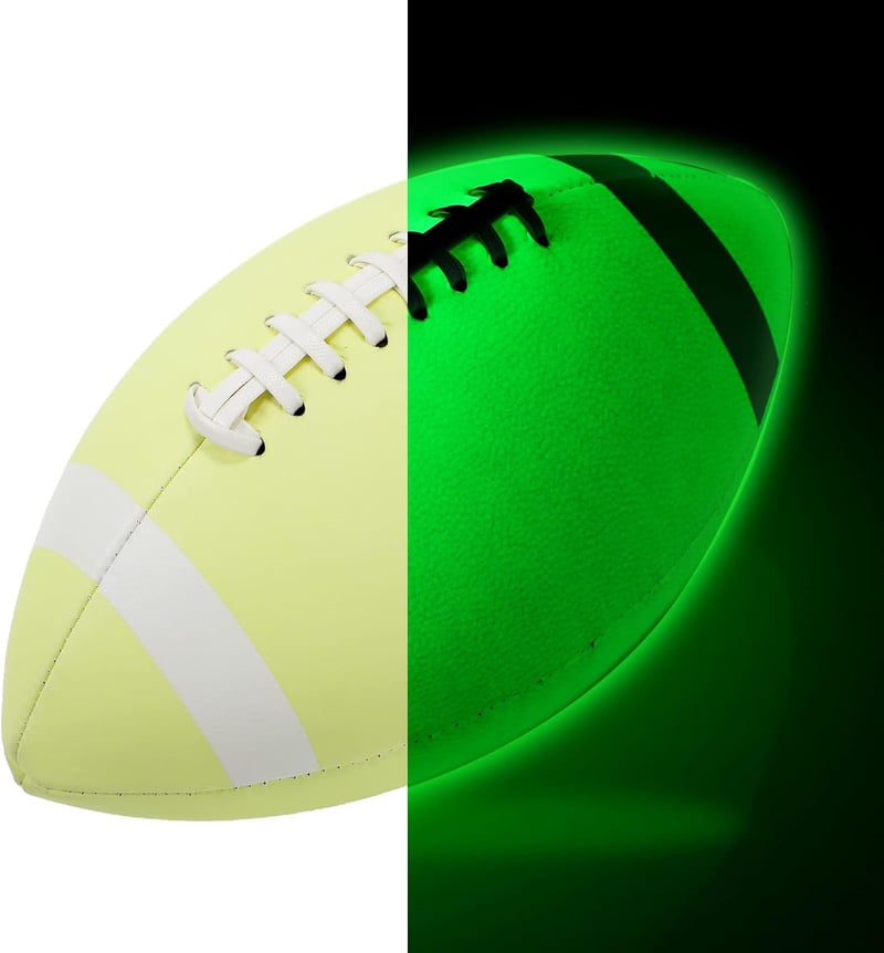 Glow in The Dark Football - Light Up Youth Sports Ball for Kids