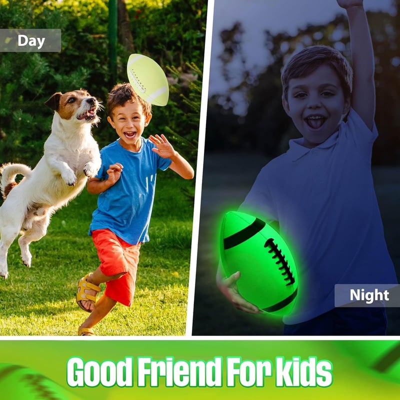 Glow in The Dark Football - Light Up Youth Sports Ball for Kids