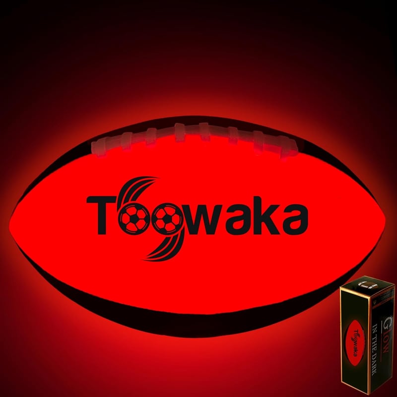 Glow-in-the-Dark LED Football for Kids - Batteries Included