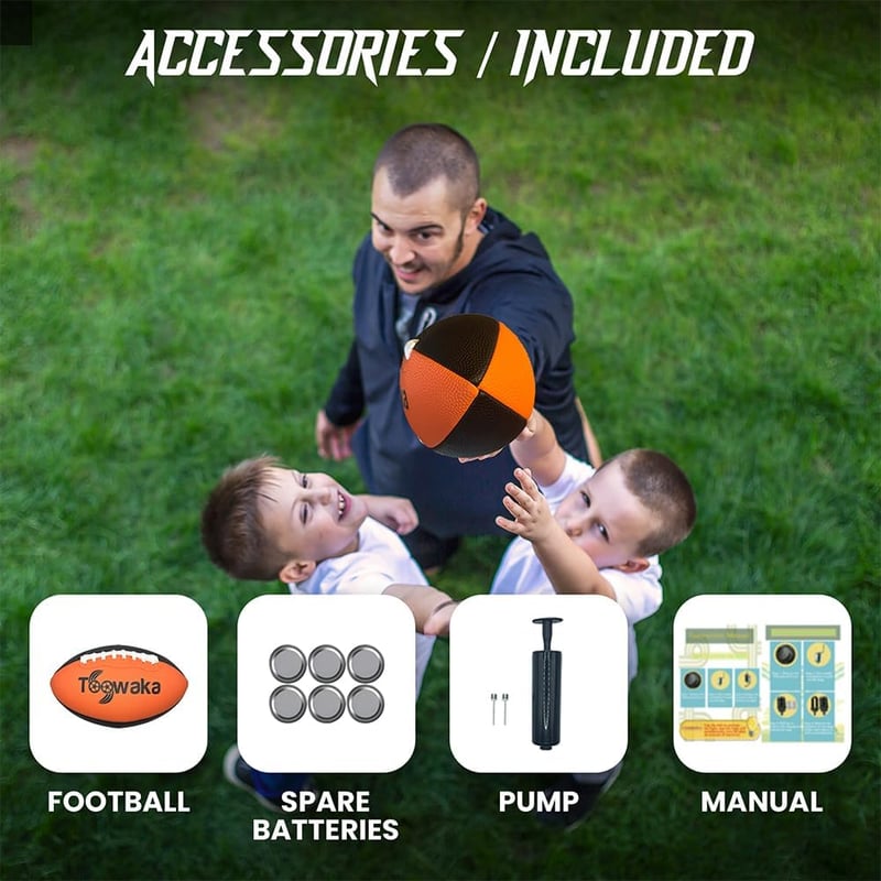 Glow-in-the-Dark LED Football for Kids - Batteries Included
