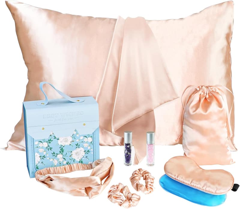 Teen Girl Birthday Gift Set: Satin Pillowcase & Eye Mask