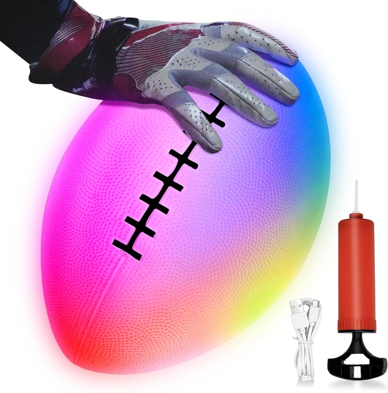 Rechargeable Glow-in-the-Dark Football for Kids (Ages 6-15)
