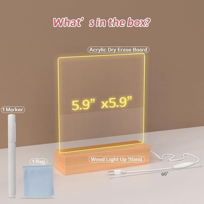 Personalized DIY Night Light Message Board - Great for Mother's Day