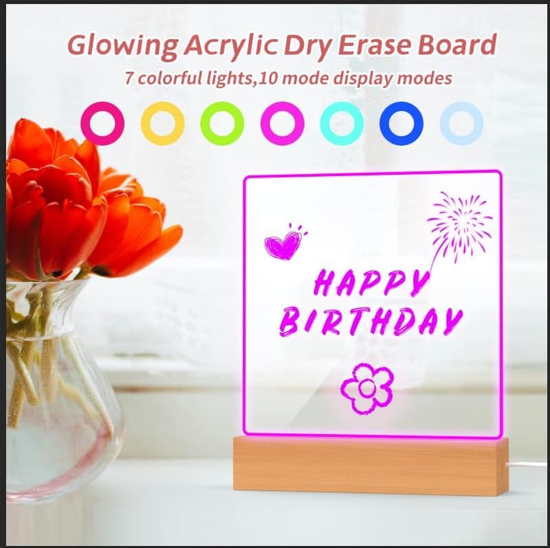 Personalized DIY Night Light Message Board - Great for Mother's Day