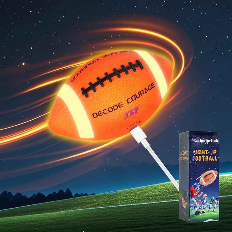 Glow in the Dark LED Football for Kids & Adults