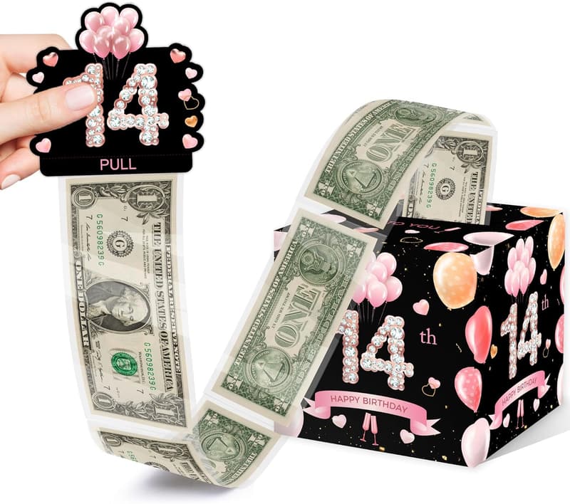 14th Birthday Gift Box - 35PCS Money Surprise for Kids
