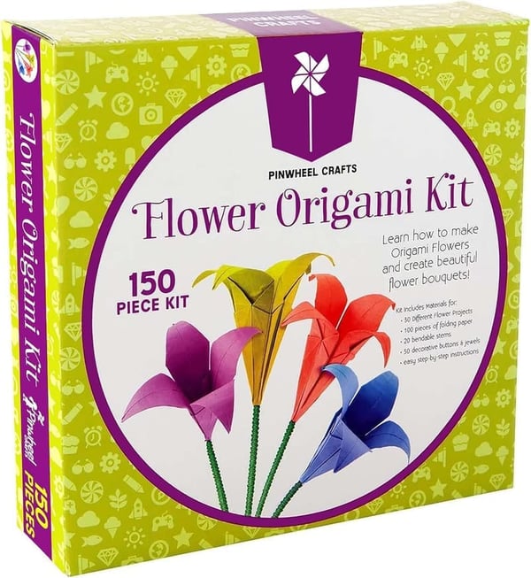 Multicolor Origami Paper Kit - 150 Pcs Craft for Kids & Teens