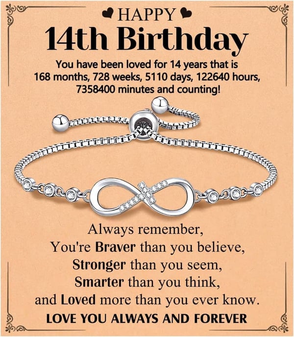 Infinity CZ Cross Bracelet for Christian Graduates and Birthdays
