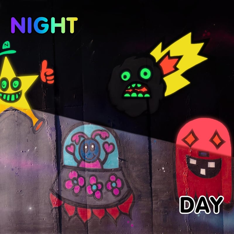 Glow in the Dark Acrylic Paint Set - 10 Non-Toxic Colors