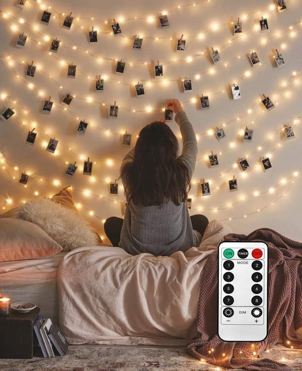 LED Photo Clip String Lights with Remote - 17ft, 50 Clips