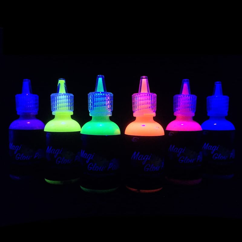 Neon Body Paint Set - 6 Washable, Non-Toxic Colors for Skin