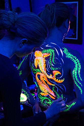 Neon Body Paint Set - 6 Washable, Non-Toxic Colors for Skin
