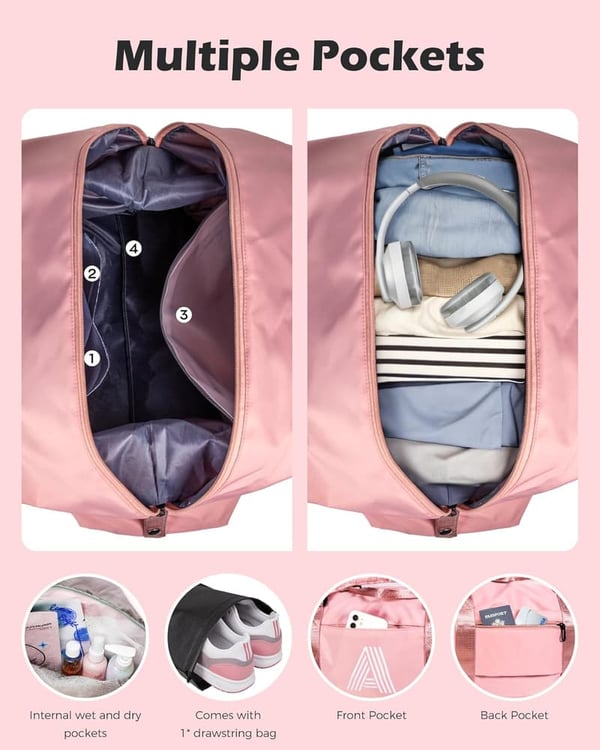 Personalized Travel Duffel Bag for Girls, Age 5-16