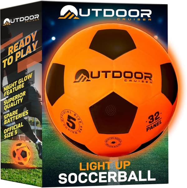 Glow-in-the-Dark Soccer Ball Set for Ages 8-15