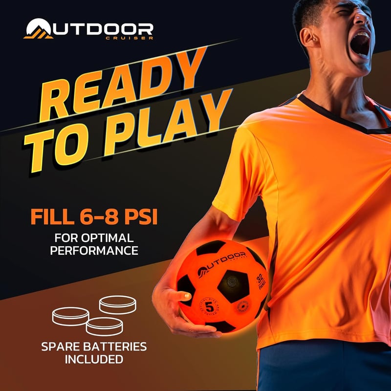 Glow-in-the-Dark Soccer Ball Set for Ages 8-15