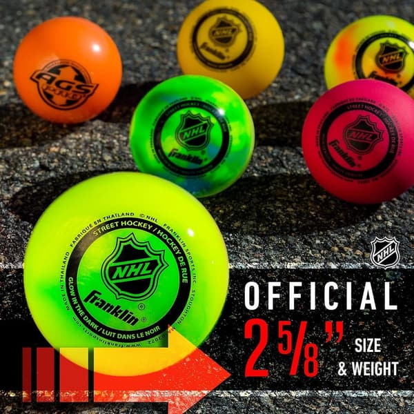 NHL Street Hockey Balls - Official Size for Youth & Adults