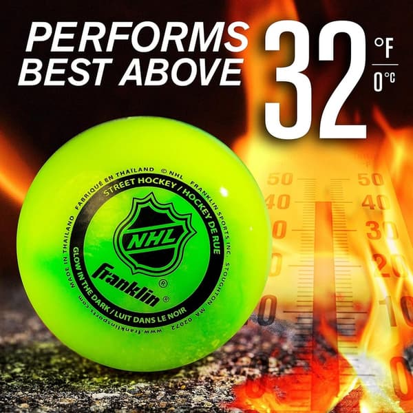 NHL Street Hockey Balls - Official Size for Youth & Adults