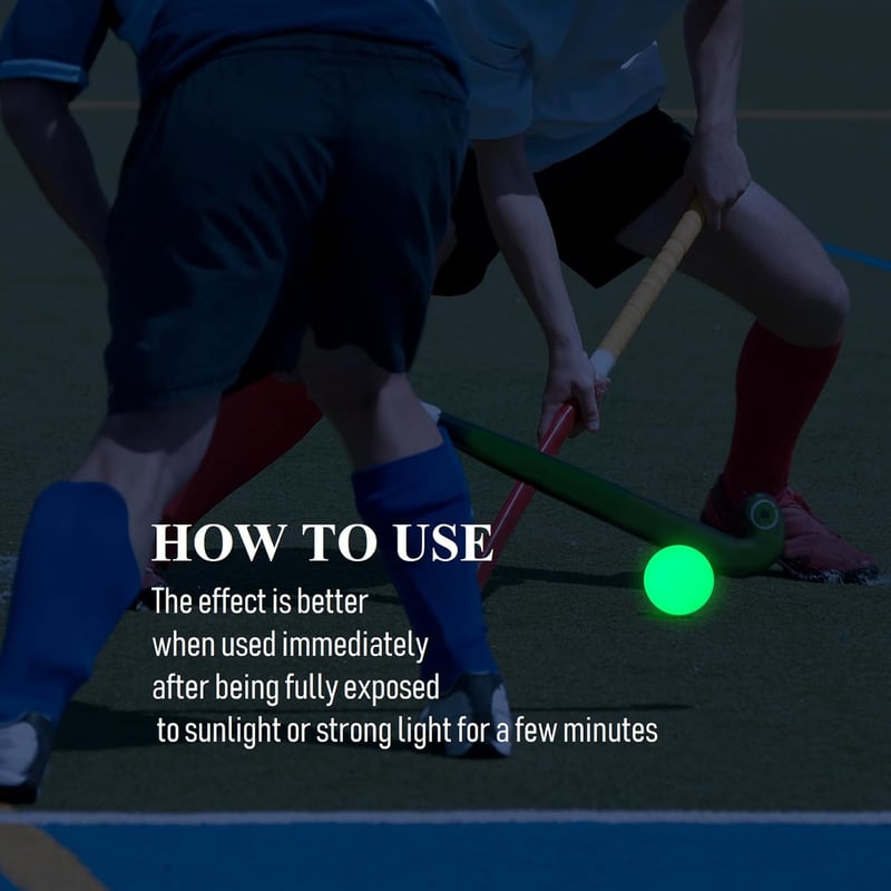 Glow-in-the-Dark Street Hockey Balls for Indoor/Outdoor Play (2 PCS)