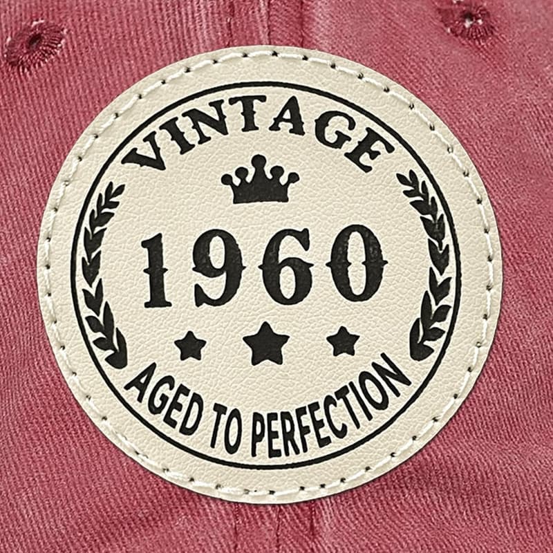 65th Birthday Vintage Washed Cotton Hat for Men and Women