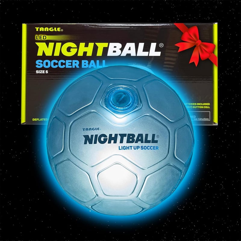 Glow in the Dark Soccer Ball for Kids, Ages 8-15 - Gift Ready