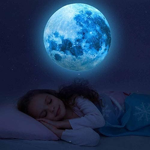 Glow in the Dark Stars and Moon Wall Decals for Kids' Rooms