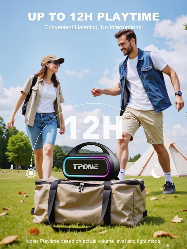 30W Waterproof Bluetooth Speaker with 12H Playtime - Perfect Birthday Gift
