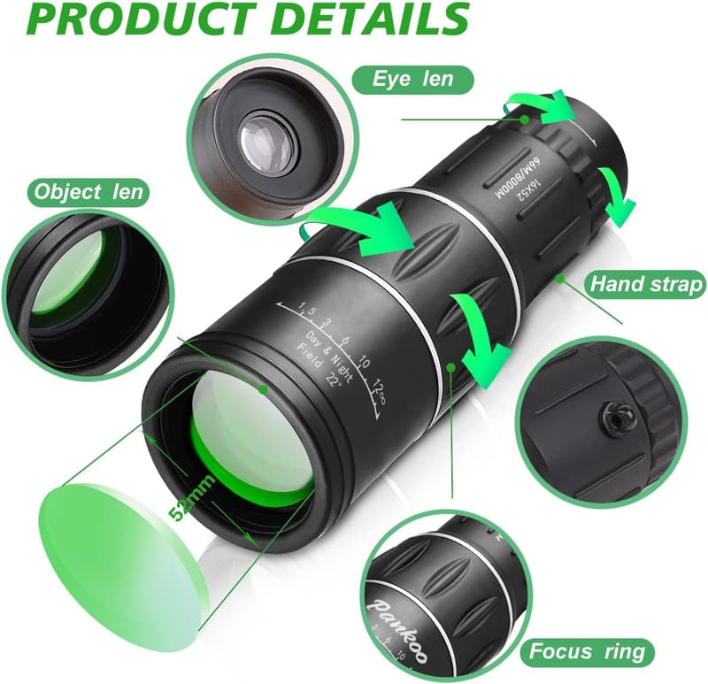 High-Powered Mini Monocular Telescope for Men, Ideal Birthday Gift
