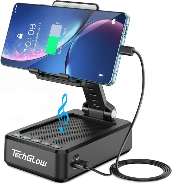 Bluetooth Speaker & Power Bank Cellphone Stand - Cool Tech Gift