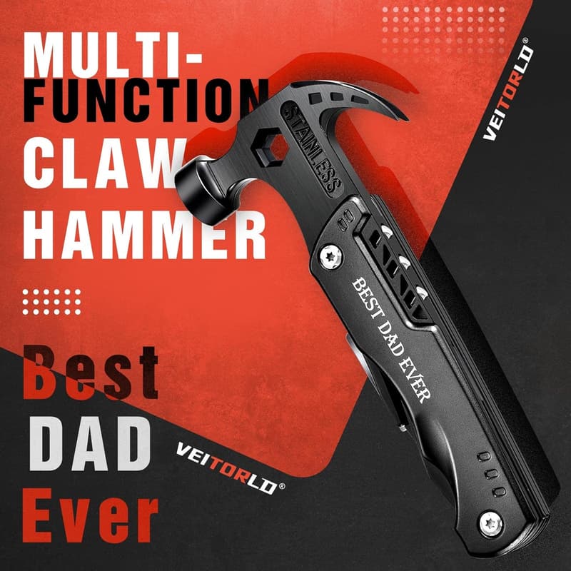 Fathers Day Survival Multitool Gift for Dad