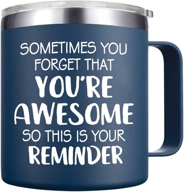 Inspirational Birthday Mug for Men - 14oz Navy Blue