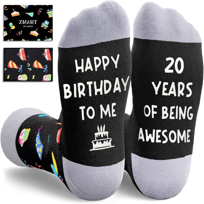 Birthday Socks for Women and Men (Ages 20-30)