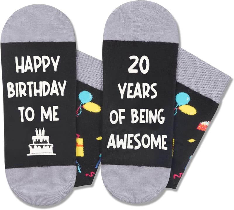 Birthday Socks for Women and Men (Ages 20-30)