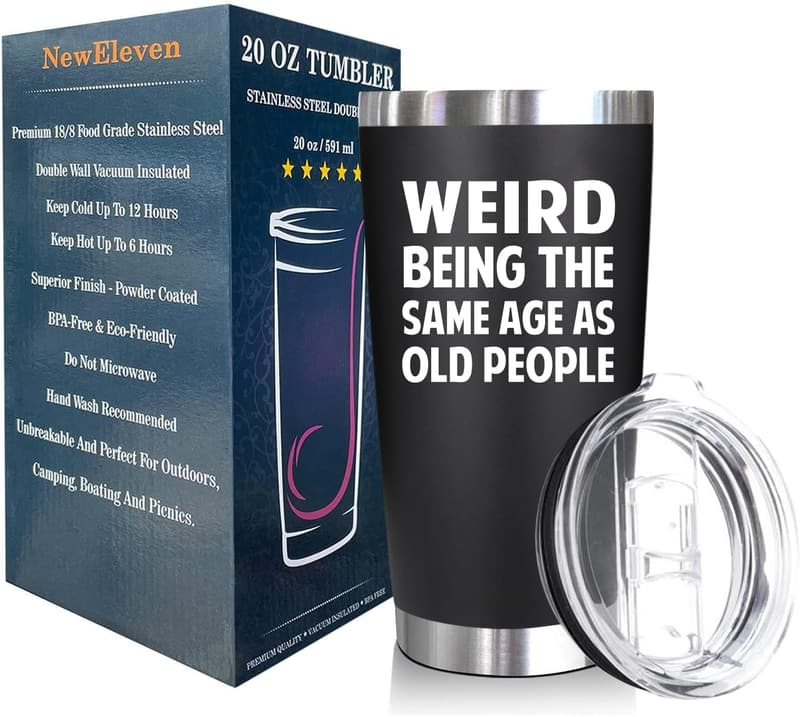 Funny Gag Gifts - 20 Oz Tumbler for 40th-80th Birthdays