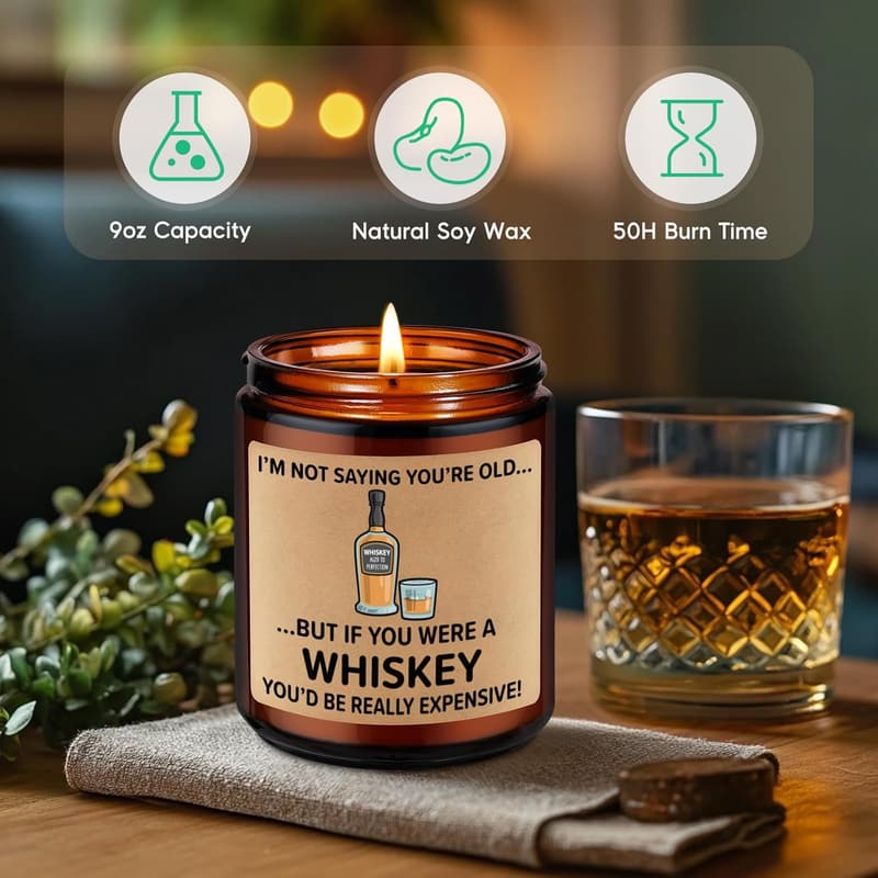 Funny Scented Candles for Men's Milestone Birthdays